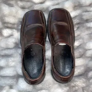 Aldo | Shoes | Aldo Mens Dark Brown Leather Slip On Shoes  display picture 1